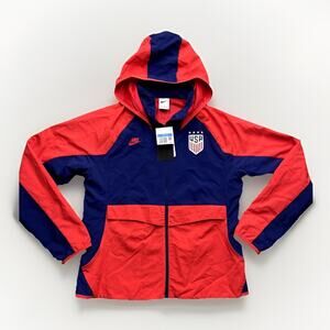 Nike USA Soccer Full Zip Windbreaker Jacket M Olympic Exclusive Giant Swoosh